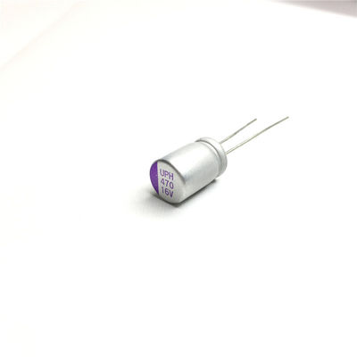 condensadores electrolíticos 125℃ del grado industrial de estado sólido conductor del polímero 16v470uf
