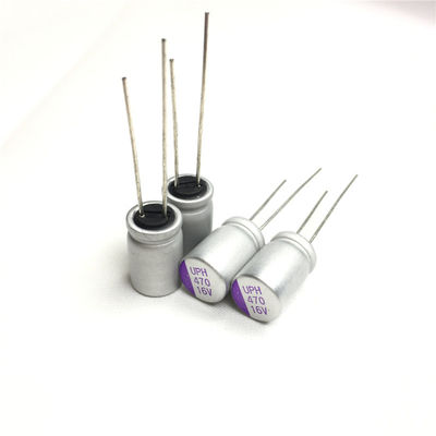 condensadores electrolíticos 125℃ del grado industrial de estado sólido conductor del polímero 16v470uf
