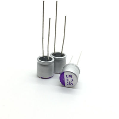 خازن های الکترولیتی جامد 25v100uf ظرفیت صوتی UPL1E101M0808 125℃